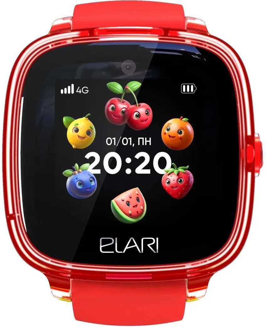 Смарт-часы ELARI KidPhone Fresh 4G,  1.4",  красный/красный [kp-4g-f-r]